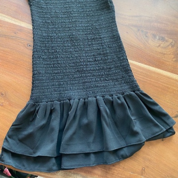 Zara Black Verona Crepe Smocked Dress - Picture 2 of 3